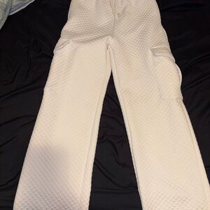 Altar'd State Cream Quilted Pants